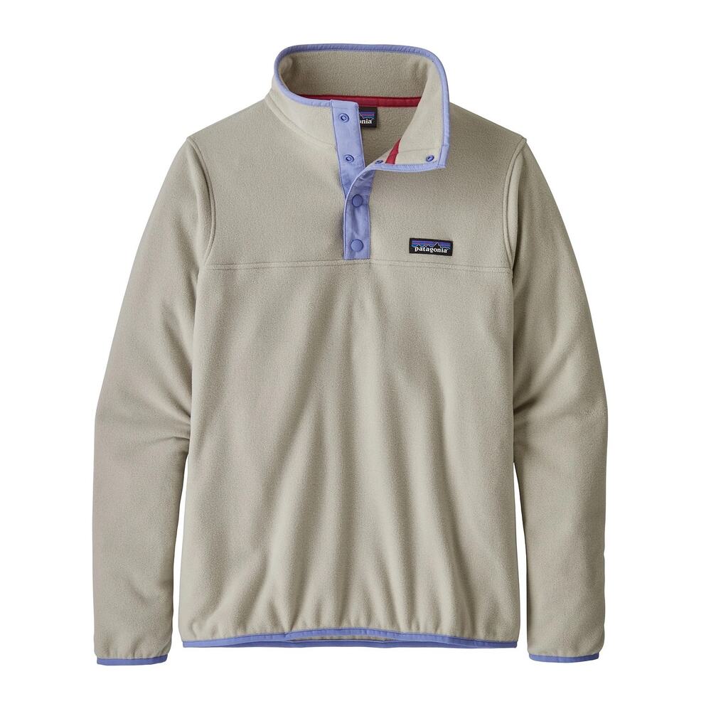 Patagonia Women’s M Micro D Snap-T Fleece Pullover Gray Purple Gorpcore Hiking